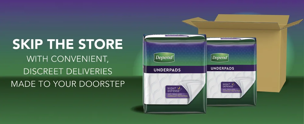Depend Underpads (Formerly Bed Protectors) for Incontinence Disposable 36"x 21" Slip Resistant Overnight Absorbency 24 Count (2 Packs of 12) (Packaging May Vary) - Night Defense Underpads