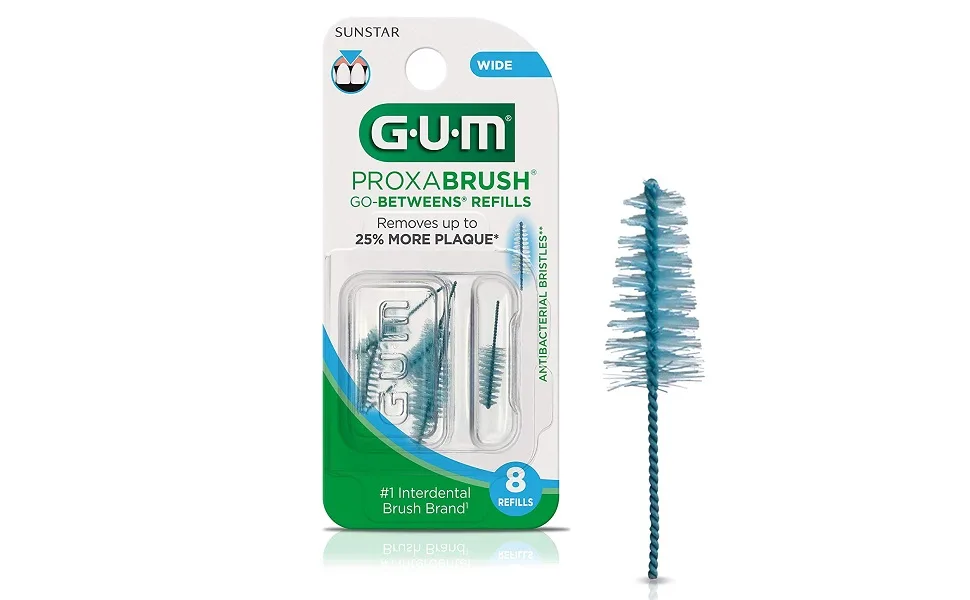 GUM Proxabrush Go-Betweens Interdental Brush Refills Wide 8 Count (Pack of 6) Wide 48.0 - product information 2