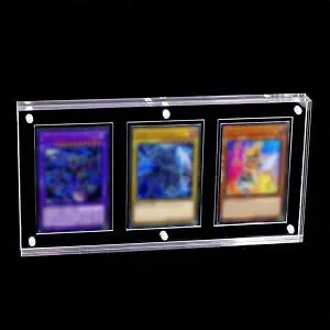 Auveach 1 Pack 35PT Acrylic TCG Triple Cards Frames One-Touch-Open Magnetic Card Display Clear Card Stands Transparent Card Stands (Triple 1 Pack 20mm) - product information 9