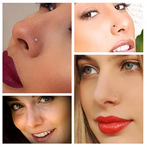2 Pack Self Nose Piercing Gun Self Nose Piercing Gun Kit Safety Nose Piercing Gun Kit Tool with Nose stud (White) - Self Nose Piercing Gun Kit