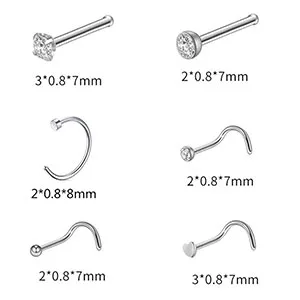 2 Pack Self Nose Piercing Gun Self Nose Piercing Gun Kit Safety Nose Piercing Gun Kit Tool with Nose stud (White) - Self Nose Piercing Gun Kit