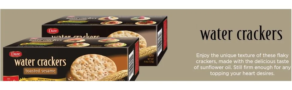 Dare Original Water Crackers Healthy Entertaining Snacks with 0 grams of Trans Fat and Saturated Fat 4.4 Ounces (Pack of 12) - product information 1