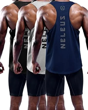 NELEUS Men's 3 Pack Performance Compression Shorts Large 6028# 3 Pack: Black - 5031