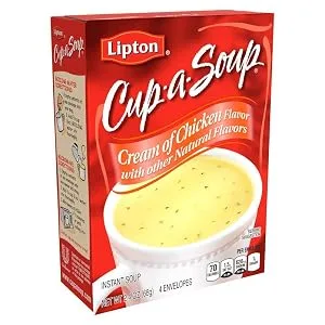Lipton Cup-A-Soup Cream of Chicken 2.4 Ounce (Pack of 6) - Instant Noodles