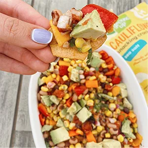 Real Food From The Ground Up Cauliflower Snacking Crackers - 6-Pack Snack Bags (Sea Salt) - snacking crackers