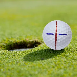 CUALFEC 6 Pack Golf Ball Line Drawing Marker Golf Ball Liner Golf Ball Marking Tool Kit - 2 Golf Ball Marking Stencils and 4 Color Markers - The golf ball marker