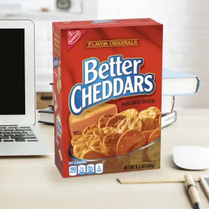 Better Cheddars Baked Snack Cheese Crackers 6 - 6.5 Ounce Boxes (Pack of 6) - image