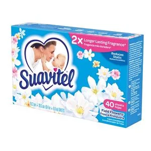 Suavitel Complete Fabric Softener Dryer Sheets Field Flowers 185 count 4 Count Field Flowers Dryer Sheets - product information 2