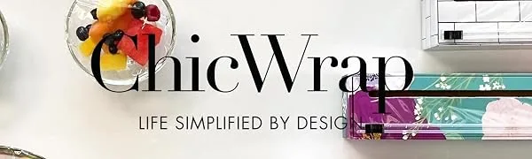 ChicWrap Professional Plastic Wrap 4 Pack Refill Rolls - 4 Count 12" x 250' Plastic Wrap Refill Rolls - Creates Air-Tight Seal to Lock in Freshness - ChicWrap Foil plastic wrap dispenser kitchen food aluminum foil dispenser roll refill parchment