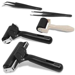 3 Pack Rubber Roller Brayer SENHAI Ink Roller with Two Tweezers for Print Printing Ink Paint Block Stamping Printmaking Wallpaper and Crafts - 3 Pack Rubber Roller Brayer