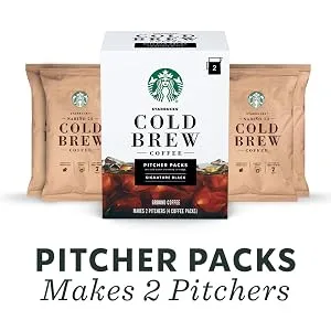Starbucks Cold Brew Coffee Caramel Dolce Flavored Single-Serve Coffee Concentrate Pods 6 Count (Pack of 6) Caramel Dolce 6 Count (Pack of 6) - Pitcher Packs