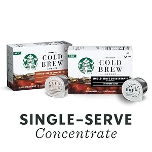 Starbucks Cold Brew Coffee Caramel Dolce Flavored Single-Serve Coffee Concentrate Pods 6 Count (Pack of 6) Caramel Dolce 6 Count (Pack of 6) - Single-Serve Concentrate