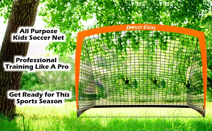 Dimples Excel Soccer Goal Soccer Net for Kids Backyard 1 Pack 5' x 3'6" - soccer goal