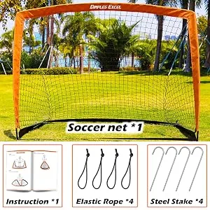 Dimples Excel Soccer Goal Soccer Net for Kids Backyard 1 Pack 5' x 3'6" - soccer goal