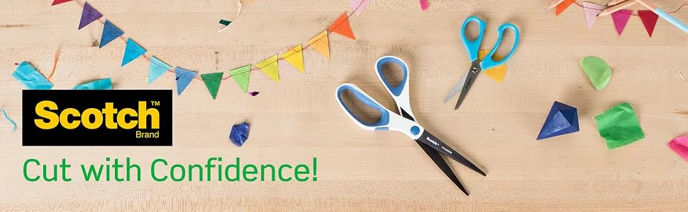 Scotch Brand Precision Ultra Edge Scissors 8 Inch 3-Pack (1458-3AMZ-ESF) - Scotch Cut With Confidence!