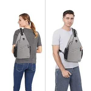 MOSISO Sling Backpack Multipurpose Crossbody Shoulder Bag Travel Hiking Daypack Gray - product information 15