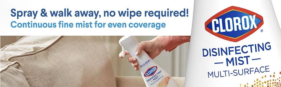Clorox Disinfecting Mist Refill Multisurface Cleaner Sanitizing Mist Lemon Orange Blossom Scent 16 Ounces (Pack of 3) - CLX_Mist_BTF_module3.jpg