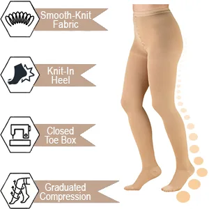 Truform 20-30 mmHg Compression Pantyhose Beige X-Tall 2 Count X-Tall (Pack of 2) Beige - product information 4