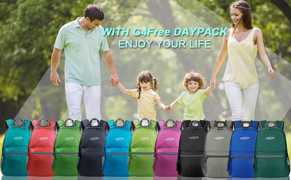 G4Free 20L Lightweight Packable Backpack Travel Hiking Daypack Foldable Grey - BACKPACK