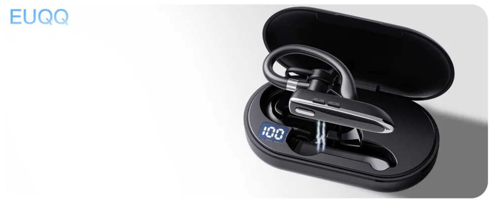 Bluetooth Headset Wireless Earpiece with MIC for Cell Phones 2022 New Hands-Free Wireless Headset 80H Talking Time with Charging Case Single Ear Bluetooth Earphone for Driving 530-2 - Bluetooth Headset Wireless