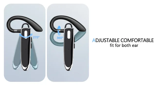 Bluetooth Headset Wireless Earpiece with MIC for Cell Phones 2022 New Hands-Free Wireless Headset 80H Talking Time with Charging Case Single Ear Bluetooth Earphone for Driving 530-2 - Wireless Earpiece with MIC