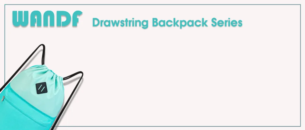 WANDF Drawstring Backpack Sports Gym Bag with Wet Compartment Water-Resistant String Bag Cinch Bag for Women Men (Grey) - 6042