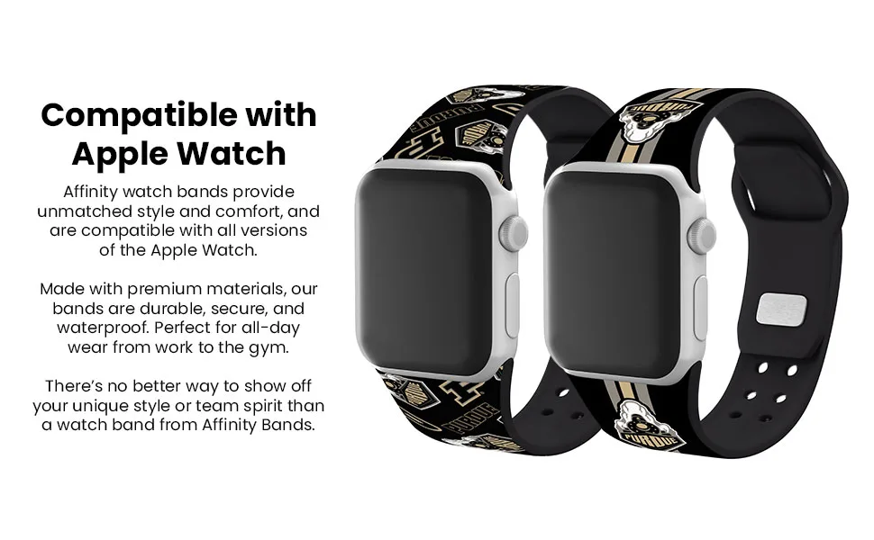 AFFINITY BANDS Purdue Boilermakers HD Case Cover Compatible with Apple AirPods Pro (Repeating) - Purdue Apple Watch Bands