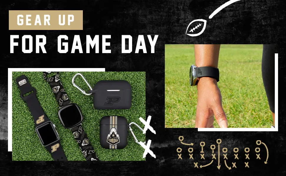 AFFINITY BANDS Purdue Boilermakers HD Case Cover Compatible with Apple AirPods Pro (Repeating) - Purdue Watch Bands
