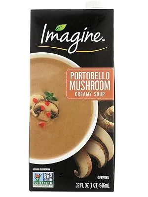 Imagine Portobello Mushroom Creamy Soup 32 fl. Oz (Pack of 6) 32 Fl Oz (Pack of 6) - Portobello