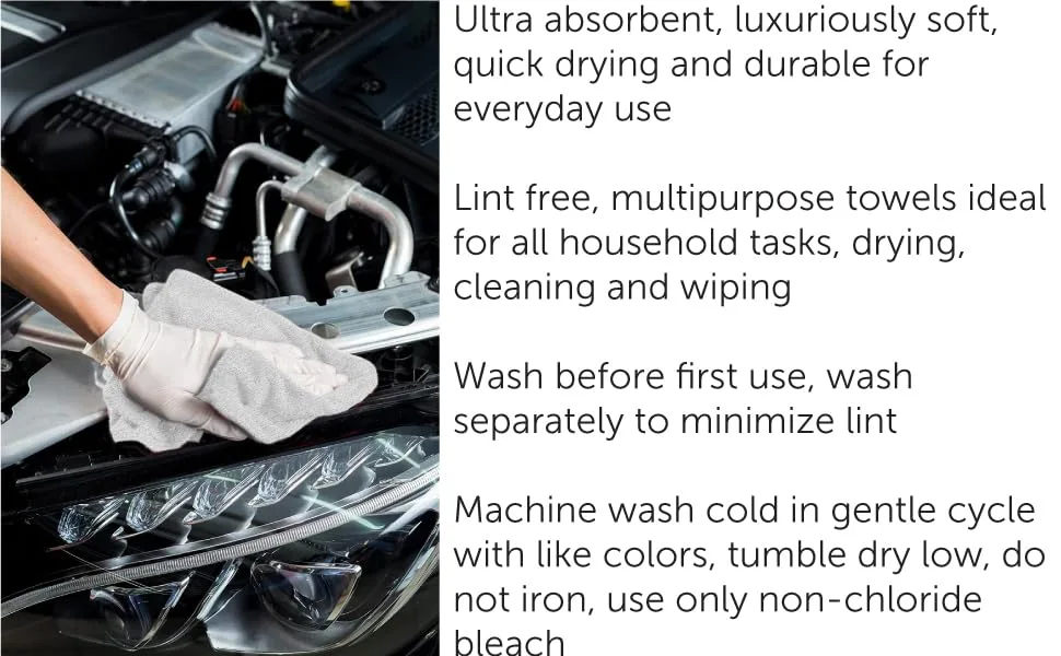 DecorRack 10 Pack 100% Cotton Wash Cloth Luxurious Soft 12 x 12 inch Ultra Absorbent Machine Washable Washcloths White (10 Pack) 10 Pack White - washcloth white 4