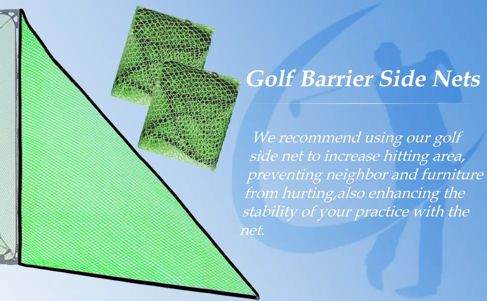 Golf Cage Net Golf Cage Netting Golf Hitting Cage Golf Nets for Backyard Driving Heavy Duty Golf Cage Net High Impact Golf Net System with Target(Size Optional) Barrier Side Net 2Packs - Golf Barrier Net