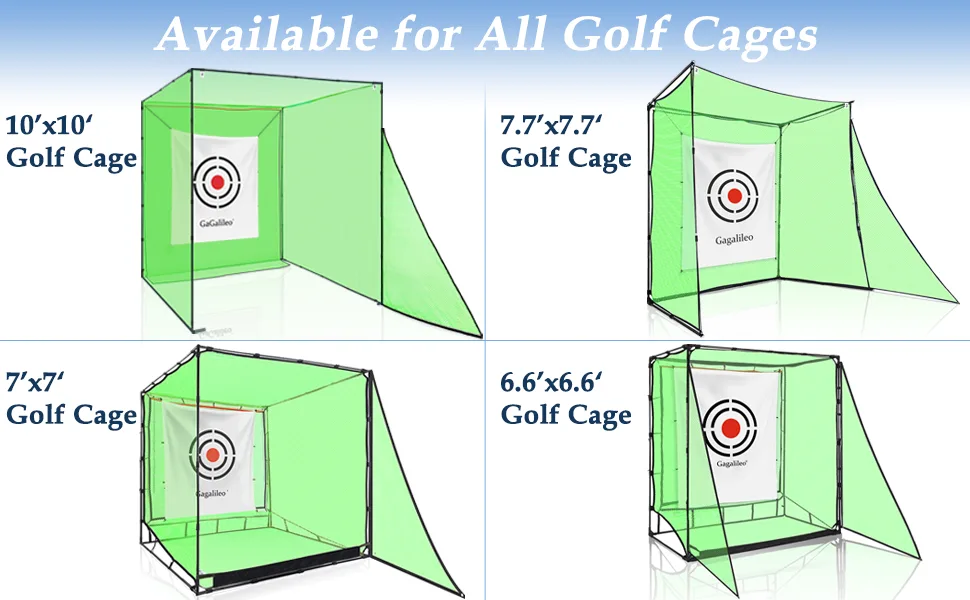 Golf Cage Net Golf Cage Netting Golf Hitting Cage Golf Nets for Backyard Driving Heavy Duty Golf Cage Net High Impact Golf Net System with Target(Size Optional) Barrier Side Net 2Packs - Golf Barrier Net