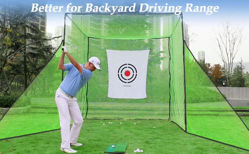 Golf Cage Net Golf Cage Netting Golf Hitting Cage Golf Nets for Backyard Driving Heavy Duty Golf Cage Net High Impact Golf Net System with Target(Size Optional) Barrier Side Net 2Packs - Golf Barrier Net
