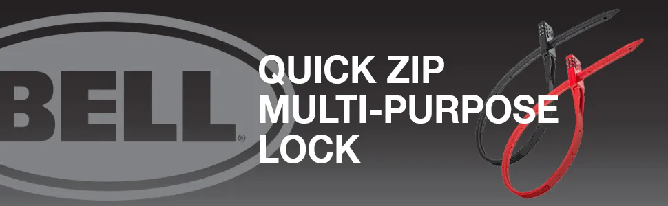 Bell QuickZip Zip-Tie Multi-Purpose Combo Lock 2 Pack Red/Black One Size - quickzip, zip lock, bike lock