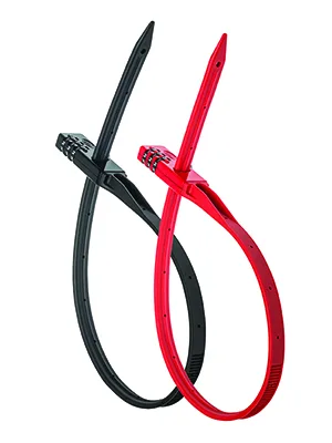 Bell QuickZip Zip-Tie Multi-Purpose Combo Lock 2 Pack Red/Black One Size - quickzip, zip lock, bike lock