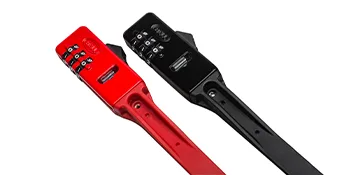 Bell QuickZip Zip-Tie Multi-Purpose Combo Lock 2 Pack Red/Black One Size - quickzip, zip lock, bike lock