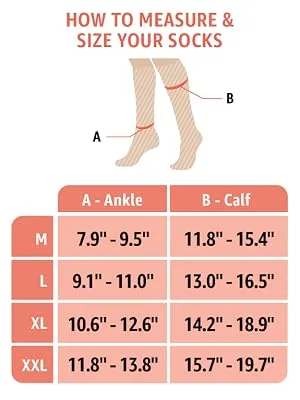 Amazon Brand - Solimo Open Toe Compression Socks for Men & Women Knee High Sheer Beige 15-20mmHg Large 1 Pair Large (Pack of 1) - product information 2
