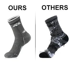 innotree 3 Pack Men's Merino Wool Hiking Socks Full Cushioned Hiking Walking Socks Moisture Wicking Micro Crew Socks - Fine gauge knitting technology