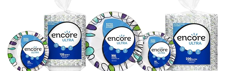 Encore Ultra 20 oz Bowls 135 Count (Pack of 4) - Ultra plates