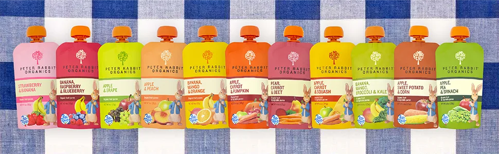 Peter Rabbit Organics Strawberry and Banana Pure Fruit Snack 4 Ounce(Pack of 10) - Peter Rabbit