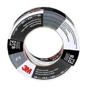 3M Duct Tape DT8 3 Pack Industrial Strength Multi-Use Black 1.88" x 60 yd Professional Grade Adhesive Black 3 Rolls Duct Tape - product information 1