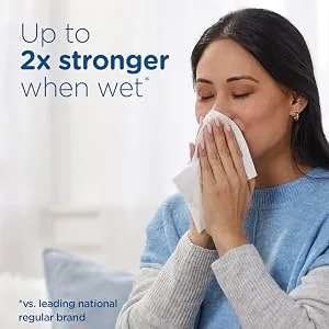 Puffs Ultra Soft Non-Lotion Tissues 10 Cubes 56 Tissues Per Box 56 Count (Pack of 10) - Up to 2X stronger when wet