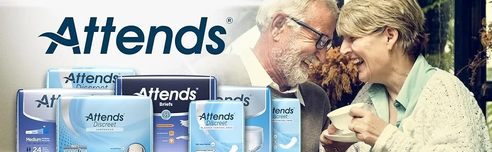 Attends Stretch Briefs with Advanced Dry-Lock Technology for Adult Incontinence Care Large/X-Large Unisex 96Count Large/X-Large (96 Count) - product information 1