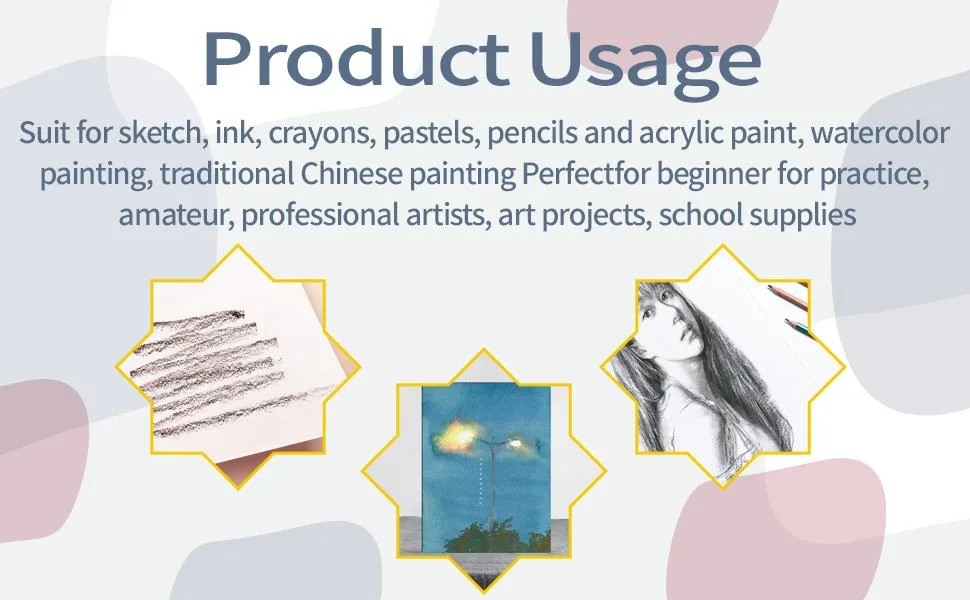 100Sheets Newbested White Watercolor Paper Cold Press Cut Bulk Pack for Beginning Artists or Students. (10 x 7 Inch) - Application