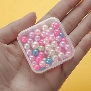 Mathtoxyz Small Bead Organizers 15 Pieces Plastic Storage Cases Mini Clear Bead Storage Containers Transparent Boxes with Hinged Lid and Rectangle Clear Craft Supply Case - Bead Storage Containers
