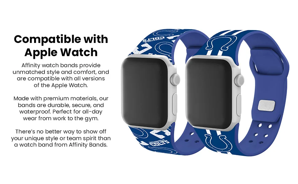 GAME TIME Indianapolis Colts Engraved Silicone Case Cover Compatible with Apple AirPods Pro (Black) - Indianapolis Colts watch bands