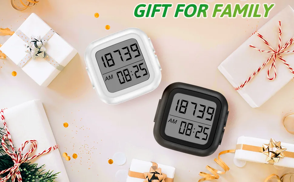3D Pedometer for Walking with Clip Simple Step Counter with Large Display Track Steps Activity Time and Back Light Accurate Step Counter for Walking for Men Women Seniors Kids 01-Black - product information 21