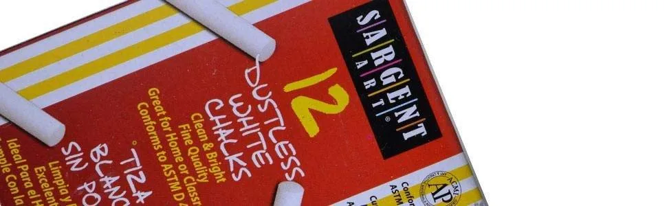 Sargent Art 66-2012 12-Count White Dustless Chalk 12 Count (Pack of 1) - product information 1