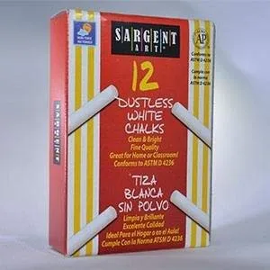 Sargent Art 66-2012 12-Count White Dustless Chalk 12 Count (Pack of 1) - product information 2
