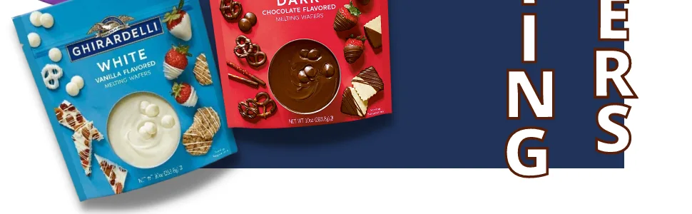 Melting Chocolate Candy Wafer Melts Meltable Chocolates for Molds Dipping Cake Pops Strawberries Desserts or Baking Pack of 3 (Milk Chocolate) - melting wafer